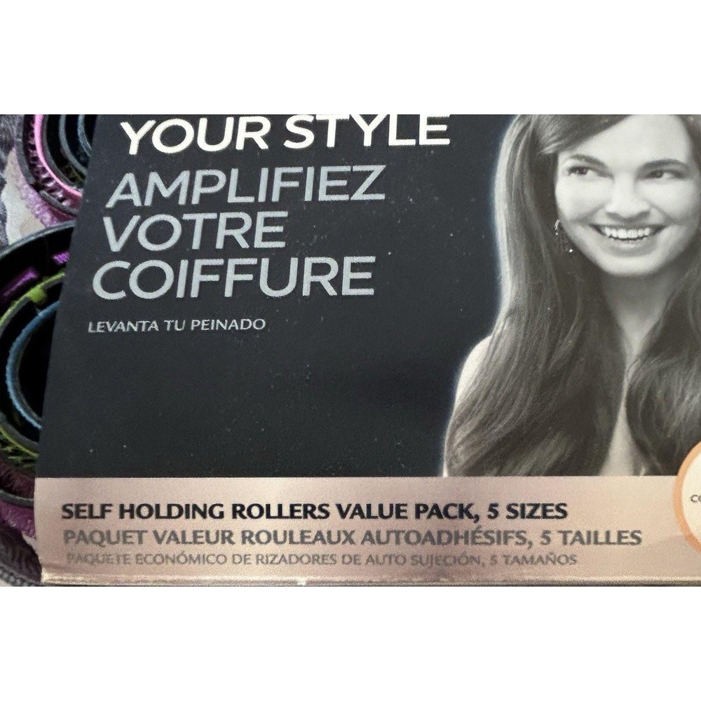 Goody Hair Rollers Self Holding Zip Pouch Set Of 28 Curlers 5 sizes - Picture 2 of 5